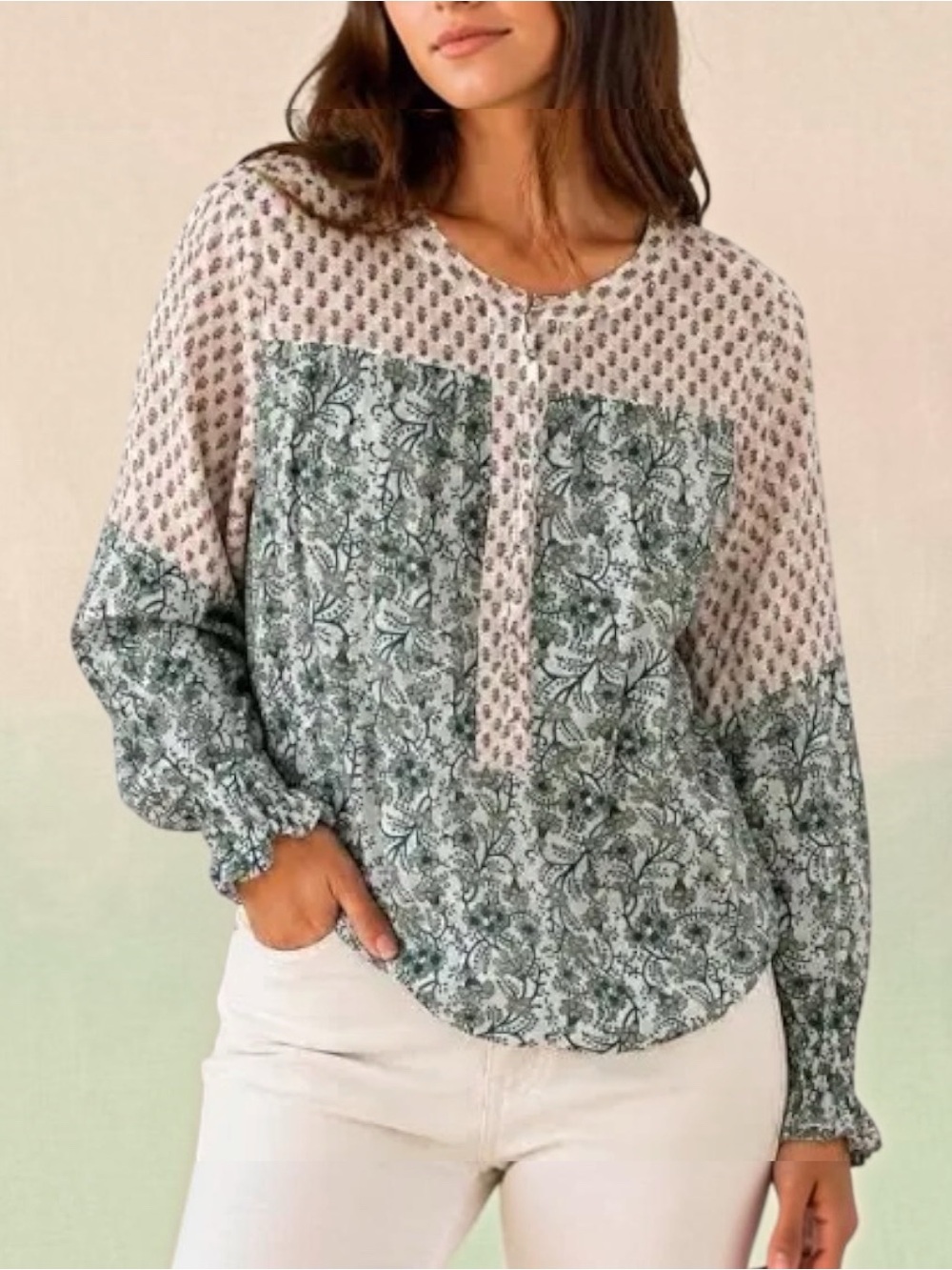 SUNDANCE 'Explorer Top' in Pink/Green (S)